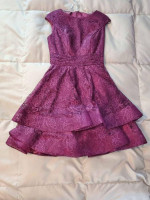 Short Formal Lace Plum Color Dress size 1