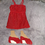 2 Girls Figure Skating Ice Skating Dance Holiday Sequined Costumes