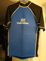 Vintage Mens Victory Rash Guard Short-Sleeve! Surfing, Paddleboarding!