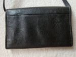 Women's Black Leather Crossbody Purse/Organizer With Magnetic Snap