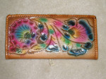 NEW-Handmade Leather Embossed Purse and Wallet