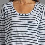 SPLENDID Size SMALL Striped Long-Sleeved T-shirt MADE IN USA