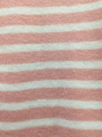 Caslon Pink Hoodie Top with White Stripes Size Large