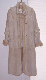 womans sheepskin shearling coat long