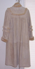 womans sheepskin shearling coat long