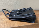 BRIGHTON croc-embossed leather shoulder Bag