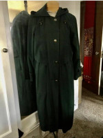 Women's Extra Long or Parka Rain Coats; Size 6, 8, 10/12