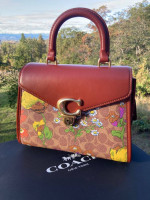 COACH Sammy Top Handle Floral Monogram Purse New in Box!