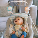 Ingenuity InLighten 6-Speed Foldable Baby Swing with Light Up Mobile