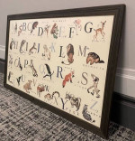 NEW BIG ART RESTORATION HARDWARE RH BABY CHILD ART ALPHABET LARGE POSTER 43X25