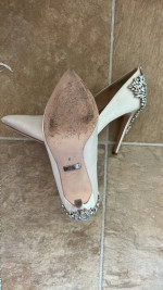 Badgley Mischka Ivory Embellished Wedding Shoes