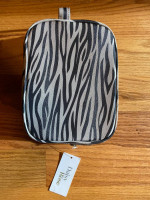 New Daisy Rose Cosmetic Travel Bag (Grey Zebra)