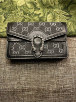 104-HMTT New Black/Ivory Chain Crossbody Bag Snap Close- Box & Dust Bag Included