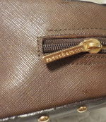 Rocco Barocco Stunning Vntage Brand New Brown Leather Handbag Satchel