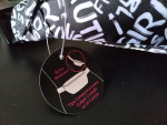 Brand New w/ Tag Large Fanny / Waist Pack, Black w/ White Writing
