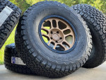 35” tires BFG 17” bronze Jeep Wrangler Gladiator rims 5x127 wheels A/T