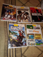 Wii games, all 5 for $30, adult owned