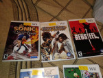 Wii games, all 5 for $30, adult owned